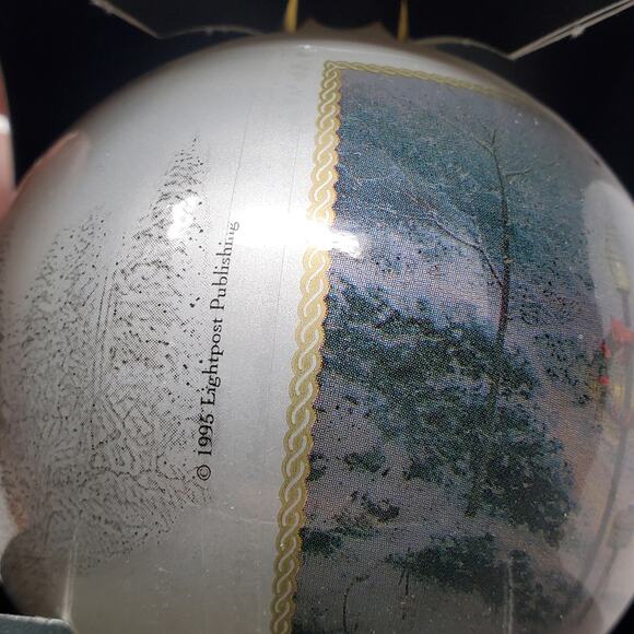 Bradford Exchange Thomas Kinkade Signature collection Christmas Ornament x2 - Picture 3 of 10